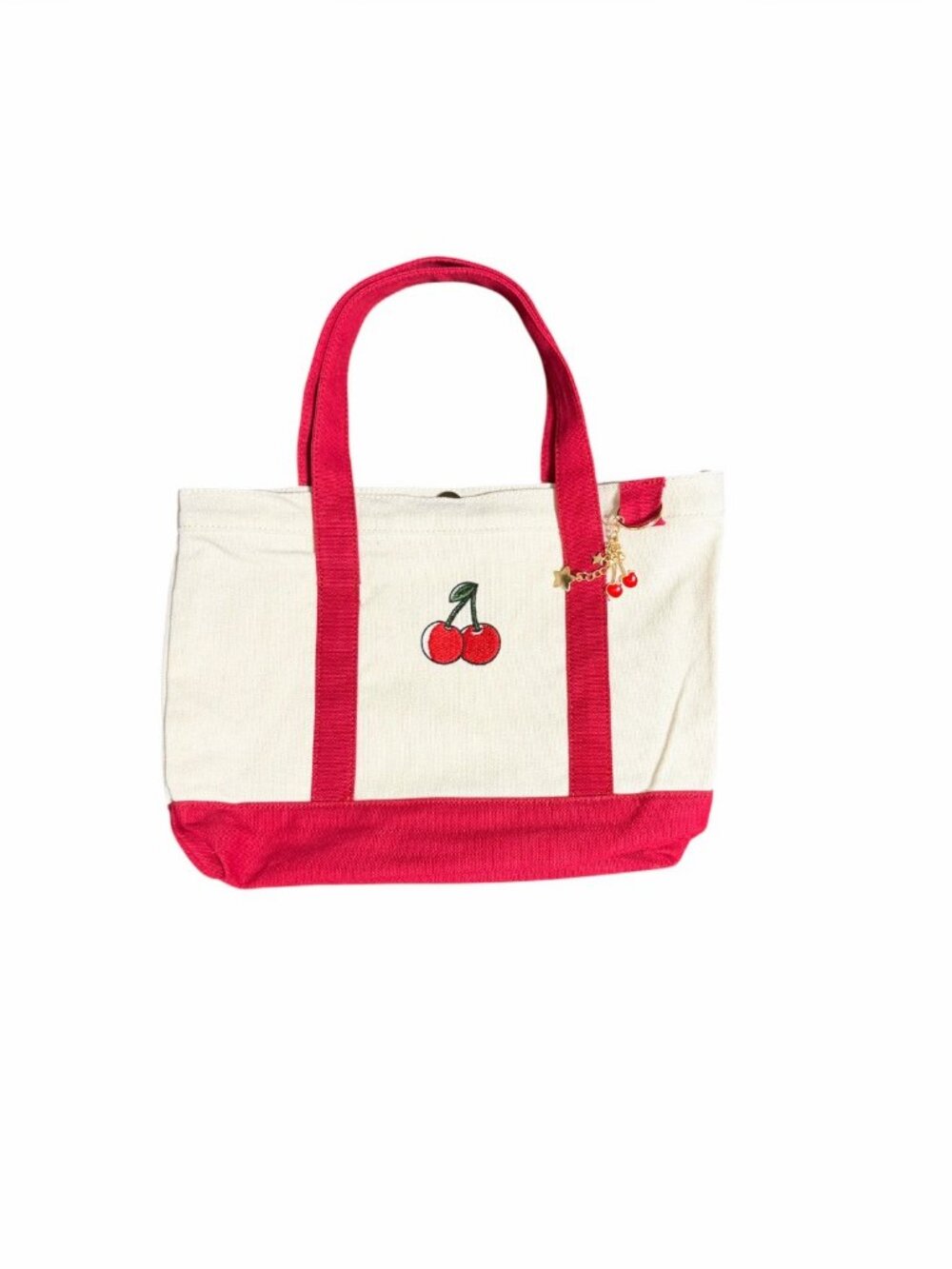Red Cherry Canvas Mini Tote Bag | Cherry Charm